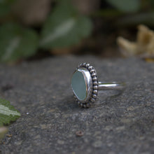 Load image into Gallery viewer, Handmade 925 Silver Sea Foam Sea Glass Ring Vintage