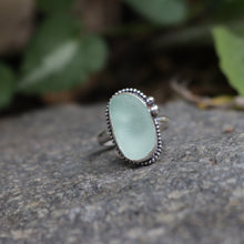 Load image into Gallery viewer, Hand-crafted Sterling Silver Genuine Sea Foam Sea Glass Ring