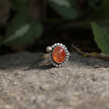 Load image into Gallery viewer, Handmade 925 Silver Natural Oval Sunstone Ring Vintage