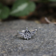 Load image into Gallery viewer, Hand-crafted Zelda Hyrule Crest 925 Sterling Silver Ring