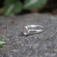 Load image into Gallery viewer, Handmade 925 Silver Small Natural Faceted Rose Quartz Ring