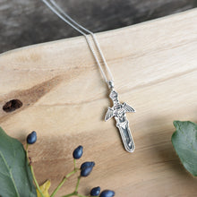 Load image into Gallery viewer, Handmade 925 Sterling Sliver Zelda Master sword Pendant Necklace