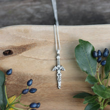 Load image into Gallery viewer, Handmade 925 Sliver Zelda Tears of Kingdom Decayed Master sword Pendant Necklace