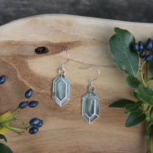 Load image into Gallery viewer, Hand-crafted S925 Sterling Silver Zelda Rupee Hook Earrings