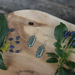 Hand-crafted S925 Sterling Silver Zelda Rupee Hook Earrings