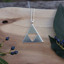 Load image into Gallery viewer, Handmade 925 Sterling Silver Zelda Triforce Pendant Necklace