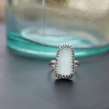 Load image into Gallery viewer, Handmade Vintage 925 Silver Sea Foam Sea Glass Ring