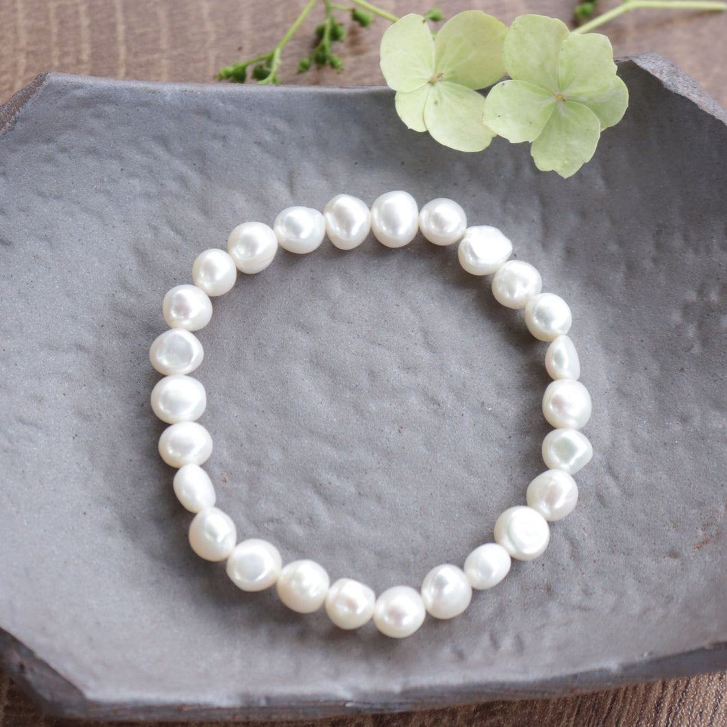 Natural Pearl Elastic Bracelets Simple Elegant