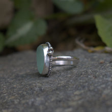 Load image into Gallery viewer, Hand-crafted Sterling Silver Genuine Sea Foam Sea Glass Ring